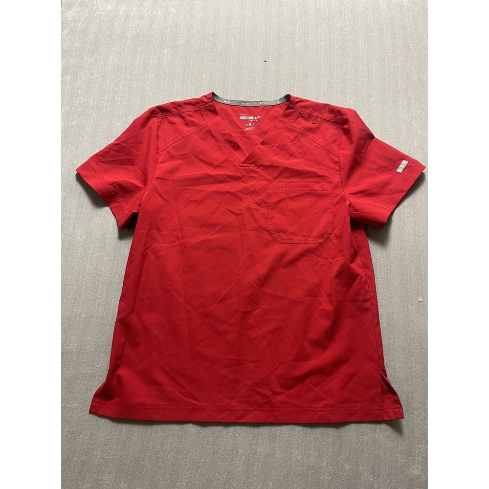 Womens set of 3 scrub tops red, black and black Size Medium